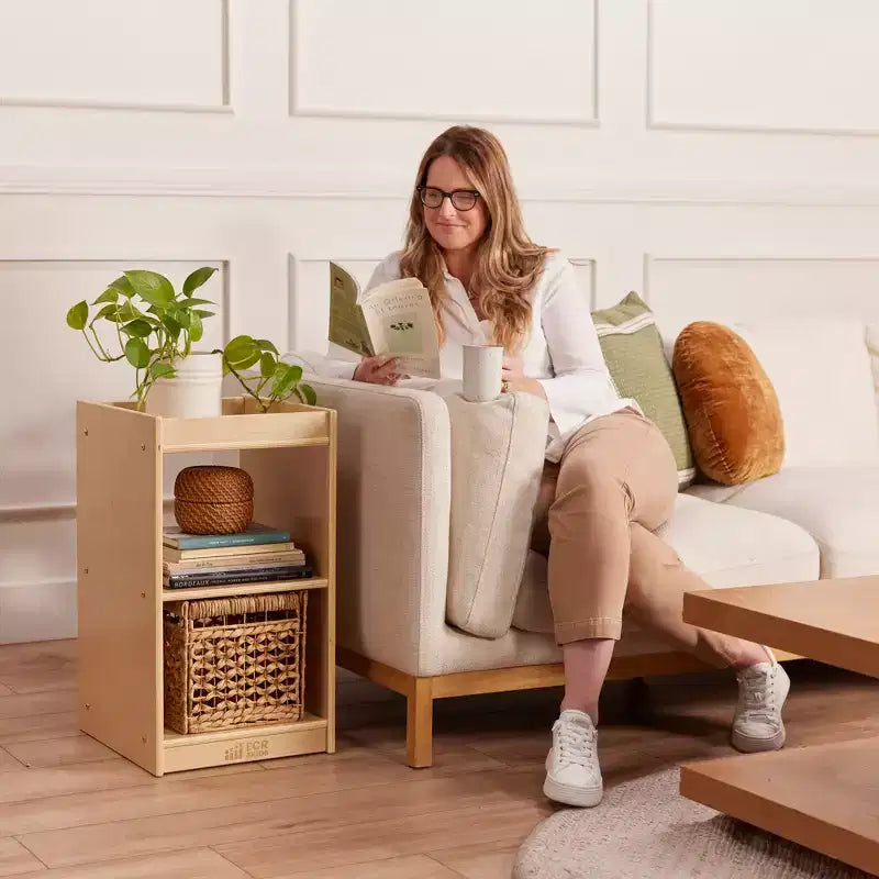 Meuble de rangement vertical double face à 2 compartiments ECR4Kids, mobilier de classe