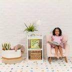Meuble de rangement vertical double face à 2 compartiments ECR4Kids, mobilier de classe