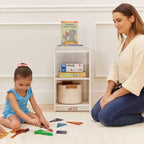 Meuble de rangement vertical double face à 2 compartiments ECR4Kids, mobilier de classe
