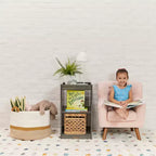 Meuble de rangement vertical double face à 2 compartiments ECR4Kids, mobilier de classe