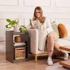 Meuble de rangement vertical double face à 2 compartiments ECR4Kids, mobilier de classe