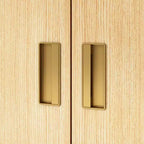 Famapy Armoire 4 portes beige avec finition couleur bois 2 tiroirs du bas Meuble de rangement élégant