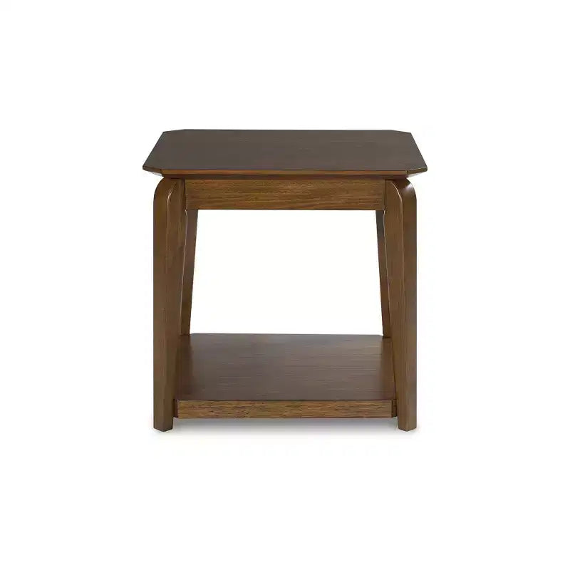 Signature Design by Ashley Trenmour Table d'appoint carrée mi-siècle, Brun moyen