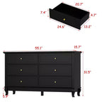 Famapy Commode double à 6 tiroirs, Organiseur de rangement pour chambre à coucher