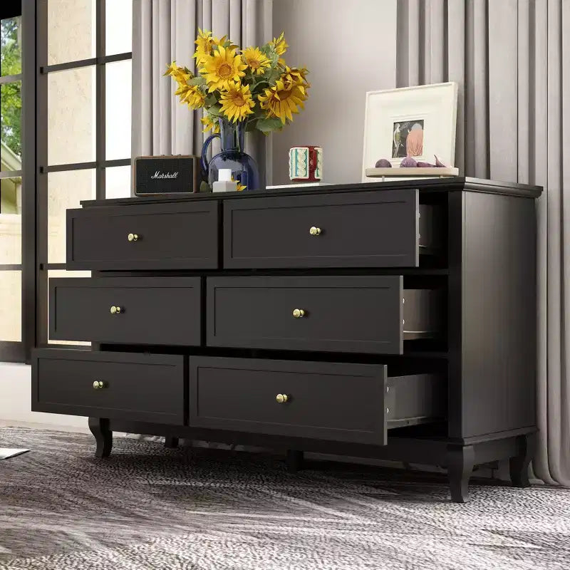 Famapy Commode double à 6 tiroirs, Organiseur de rangement pour chambre à coucher