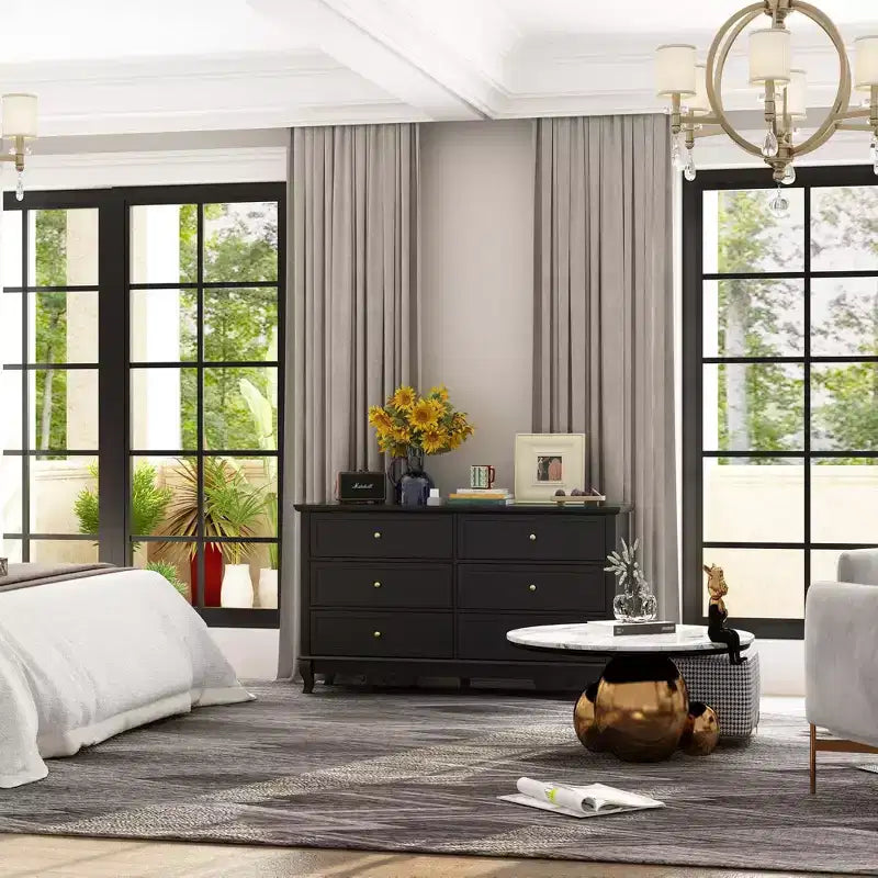 Famapy Commode double à 6 tiroirs, Organiseur de rangement pour chambre à coucher