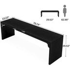 Lantine 78.7 Grand Bureau d'angle double pour ordinateur, poste de travail pour bureau à domicile