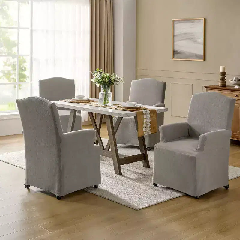 Chaise de salle à manger Arnold, lot de 4, accoudoirs roulés | ARTFUL LIVING DESIGN