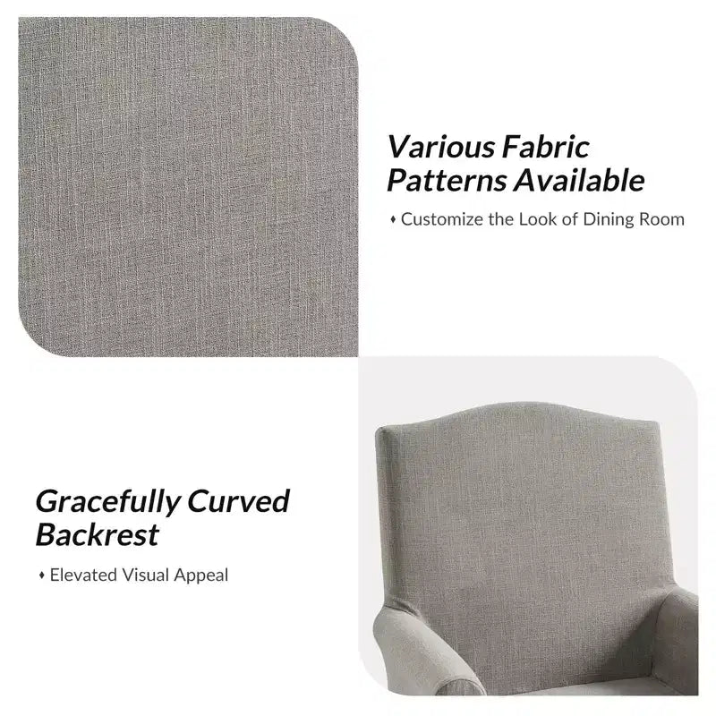 Chaise de salle à manger Arnold, lot de 4, accoudoirs roulés | ARTFUL LIVING DESIGN