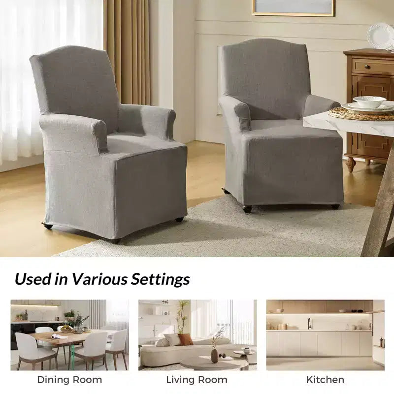 Chaise de salle à manger Arnold, lot de 4, accoudoirs roulés | ARTFUL LIVING DESIGN