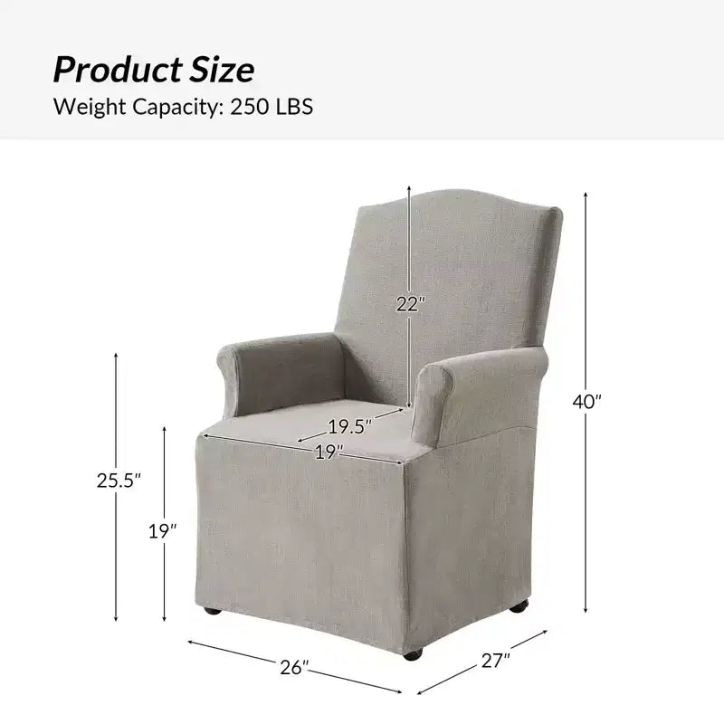 Chaise de salle à manger Arnold, lot de 4, accoudoirs roulés | ARTFUL LIVING DESIGN