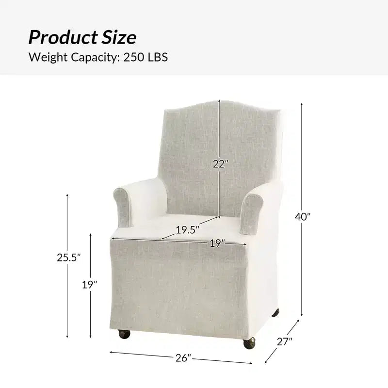 Chaise de salle à manger Arnold, lot de 4, accoudoirs roulés | ARTFUL LIVING DESIGN