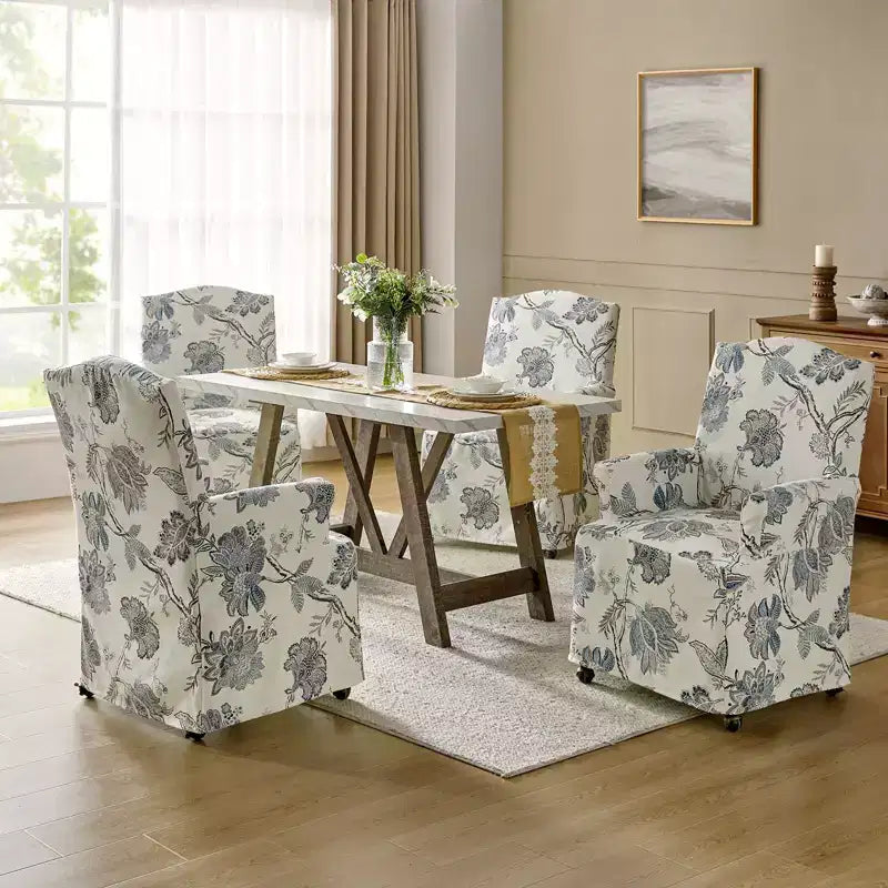 Chaise de salle à manger Arnold, lot de 4, accoudoirs roulés | ARTFUL LIVING DESIGN