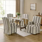 Chaise de salle à manger Arnold, lot de 4, accoudoirs roulés | ARTFUL LIVING DESIGN