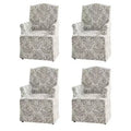 Arnold dining chair Set of 4 roll arms|ARTFUL LIVING DESIGN