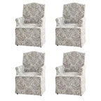 Arnold dining chair Set of 4 roll arms|ARTFUL LIVING DESIGN