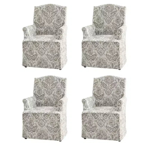 Arnold dining chair Set of 4 roll arms|ARTFUL LIVING DESIGN