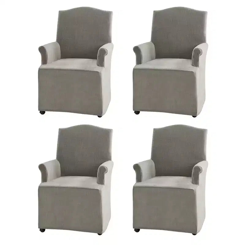 Chaise de salle à manger Arnold, lot de 4, accoudoirs roulés | ARTFUL LIVING DESIGN