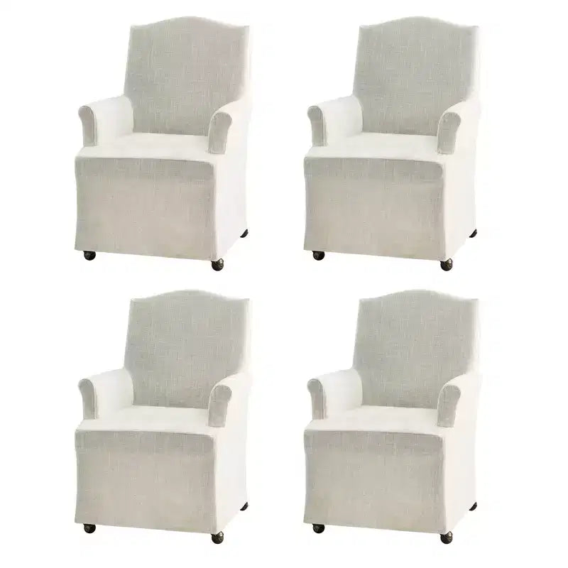 Chaise de salle à manger Arnold, lot de 4, accoudoirs roulés | ARTFUL LIVING DESIGN