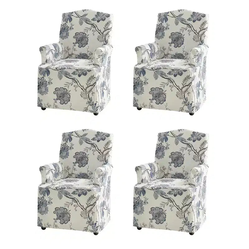 Chaise de salle à manger Arnold, lot de 4, accoudoirs roulés | ARTFUL LIVING DESIGN