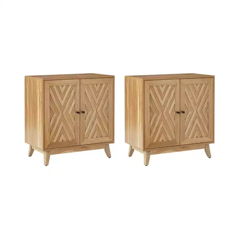 Adolf 30 Tall 2 Door Accent Cabinet Set of 2| ART OF LIVING DESIGNS -WALNUT