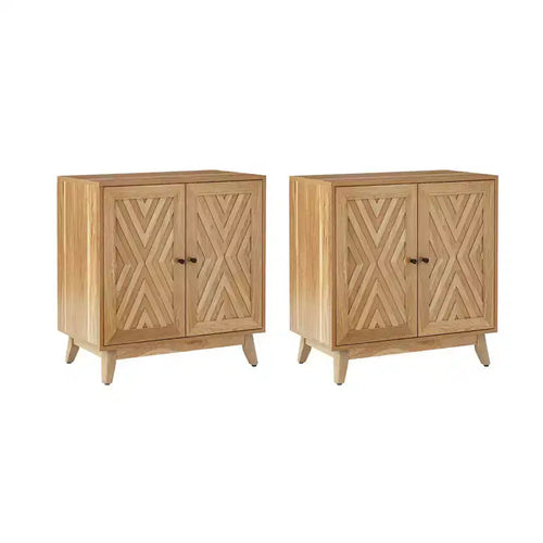 Adolf 30 Tall 2 Door Accent Cabinet Set of 2| ART OF LIVING DESIGNS -WALNUT