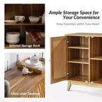 Adolf 30 Armoire d'appoint haute à 2 portes, lot de 2 | ART OF LIVING DESIGNS - Noyer