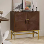 Eli 34 Grande armoire d'appoint moderne à 2 portes | ART OF LIVING DESIGNS-WALNUT