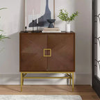 Eli 34 Grande armoire d'appoint moderne à 2 portes | ART OF LIVING DESIGNS-WALNUT