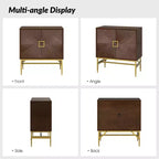 Eli 34 Grande armoire d'appoint moderne à 2 portes | ART OF LIVING DESIGNS-WALNUT