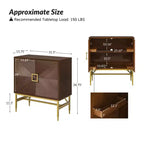 Eli 34 Grande armoire d'appoint moderne à 2 portes | ART OF LIVING DESIGNS-WALNUT