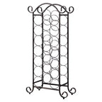 Kings Brand Furniture Linder Range Bouteilles sur Pied en Métal, Support pour 21 Bouteilles de Vin, Cuivre Brossé