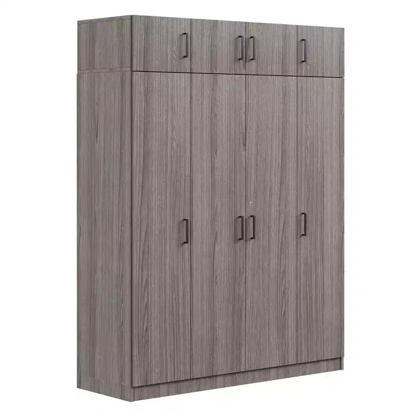 Armoire 4 portes avec 1 tiroir et compartiments supérieurs - ModernLuxe