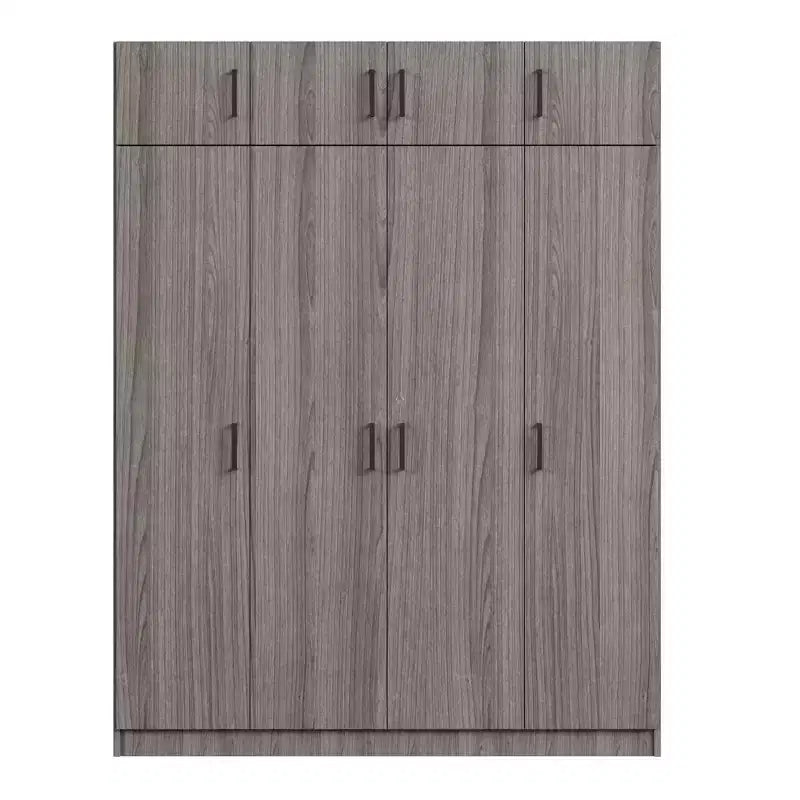 Armoire 4 portes avec 1 tiroir et compartiments supérieurs - ModernLuxe