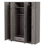 Armoire 4 portes avec 1 tiroir et compartiments supérieurs - ModernLuxe