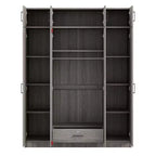 Armoire 4 portes avec 1 tiroir et compartiments supérieurs - ModernLuxe