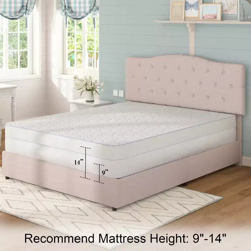 Cadre de lit VECELO Queen/Full avec tiroirs de rangement et ports de charge, cadre de lit plateforme rembourré avec tête de lit réglable, beige