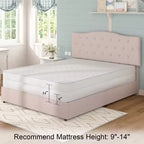 Cadre de lit VECELO Queen/Full avec tiroirs de rangement et ports de charge, cadre de lit plateforme rembourré avec tête de lit réglable, beige