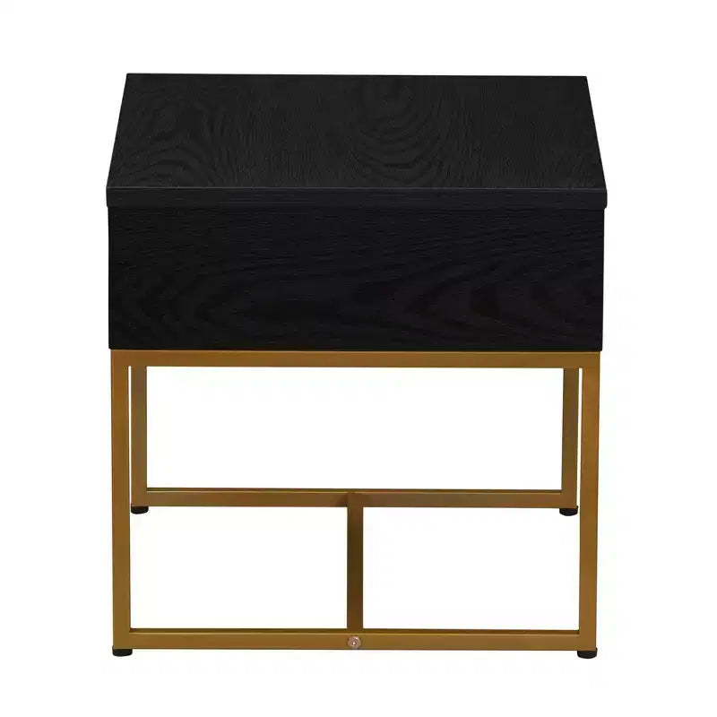 Table d'appoint carrée d'extrémité avec plateau enveloppant