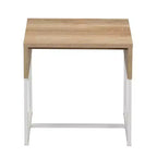 Table d'appoint carrée d'extrémité avec plateau enveloppant
