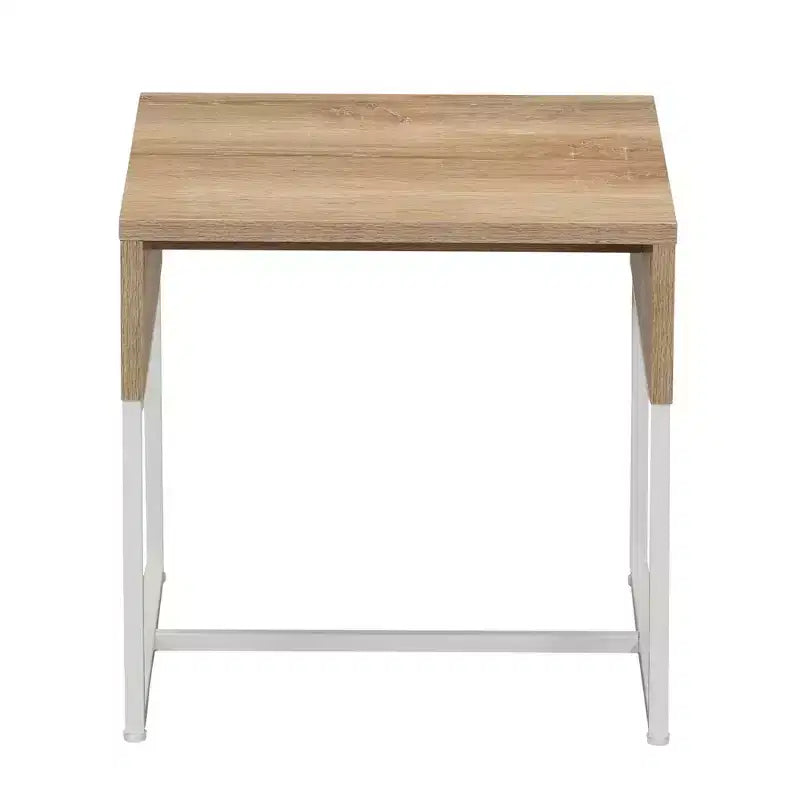 Table d'appoint carrée d'extrémité avec plateau enveloppant