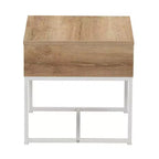 Table d'appoint carrée d'extrémité avec plateau enveloppant