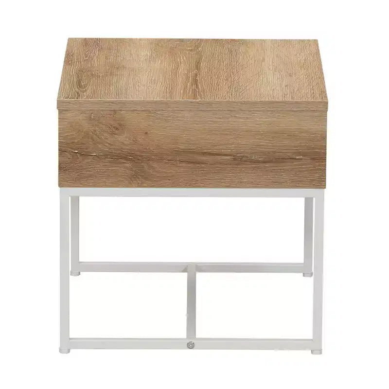 Table d'appoint carrée d'extrémité avec plateau enveloppant
