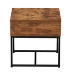 Table d'appoint carrée d'extrémité avec plateau enveloppant