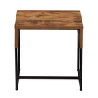 Table d'appoint carrée d'extrémité avec plateau enveloppant