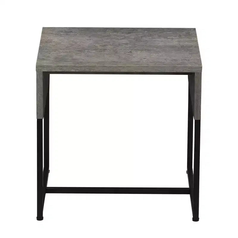 Table d'appoint carrée d'extrémité avec plateau enveloppant