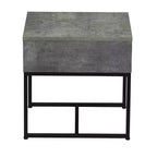 Table d'appoint carrée d'extrémité avec plateau enveloppant