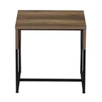 Table d'appoint carrée d'extrémité avec plateau enveloppant