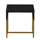 Table d'appoint carrée d'extrémité avec plateau enveloppant