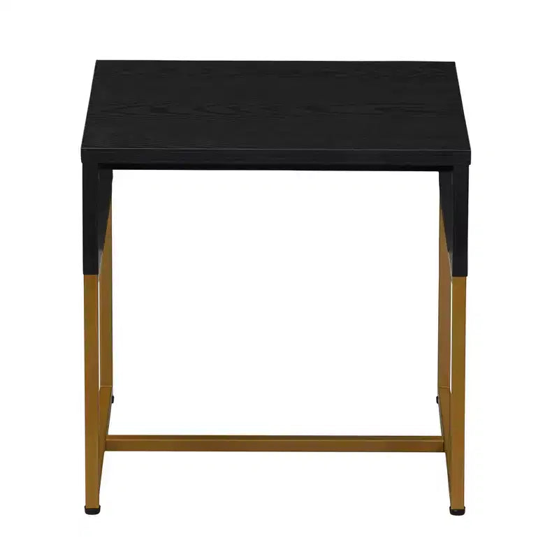 Table d'appoint carrée d'extrémité avec plateau enveloppant